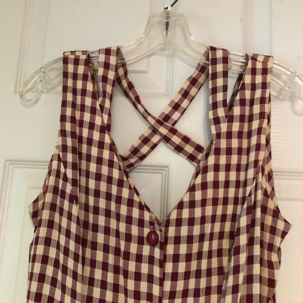 Pretty Maroon Checker Pattern - image 2